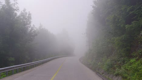 Foggy-asphalt-road.